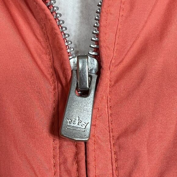 Peter Millar Jacket Full Zip Windbreaker Jacket Mens Large Orange Lined Golf - Picture 8 of 11